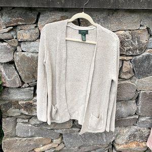 Ralph Lauren silk and cotton blend knit cardigan